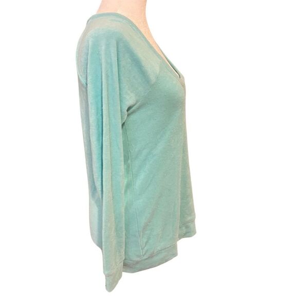 NWT Chaser pullover crewneck lightweight sweater size small in turquoise - Picture 3 of 8